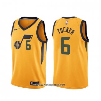 Camiseta Utah Jazz Rayjon Tucker #6 Statement Edition Amarillo