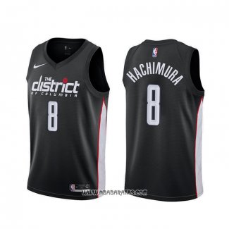 Camiseta Washington Wizards Rui Hachimura #8 Ciudad 2019-20 Negro