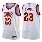Nike Camiseta Cleveland Cavaliers LeBron James #23 2017-18 Blanco