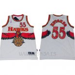 Camiseta Atlanta Hawks Dikembe Mutombo #55 Retro Blanco