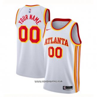 Camiseta Atlanta Hawks Personalizada Association 2020-21 Blanco