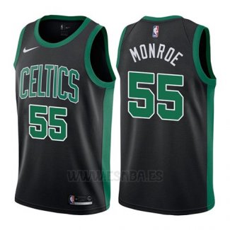 Camiseta Boston Celtics Greg Monroe #55 Statement 2017-18 Negro