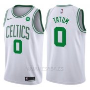 Camiseta Boston Celtics Jayson Tatum #0 2017-18 Blanco