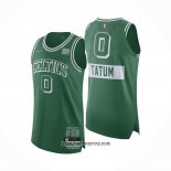 Camiseta Boston Celtics Jayson Tatum #0 Ciudad Autentico Verde