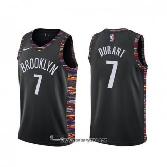 Camiseta Brooklyn Nets Kevin Durant #7 Ciudad Negro