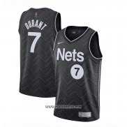 Camiseta Brooklyn Nets Kevin Durant #7 Earned 2020-21 Negro