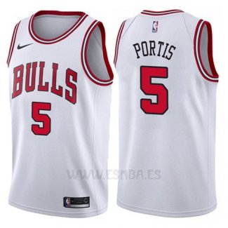 Camiseta Chicago Bulls Bobby Portis #5 Association 2017-18 Blanco