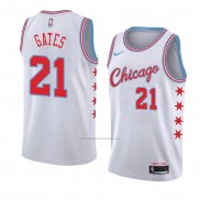 Camiseta Chicago Bulls Kaiser Gates #21 Ciudad 2018 Blanco