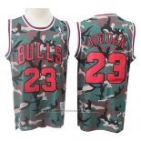 Camiseta Chicago Bulls Michael Jordan #23 Camuflaje Verde