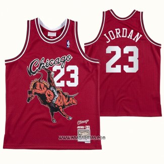 Camiseta Chicago Bulls Michael Jordan #23 Juic Wrld X BR Rojo