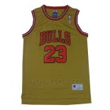 Camiseta Chicago Bulls Michael Jordan #23 Retro Amarillo