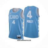 Camiseta Cleveland Cavaliers Evan Mobley #4 Ciudad 2024-25 Azul