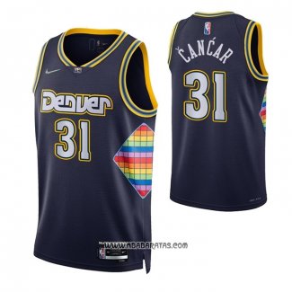 Camiseta Denver Nuggets Vlatko Cancar #31 Ciudad 2021-22 Azul