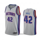 Camiseta Detroit Pistons Donta Hall #42 Statement 2020-21 Gris