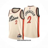 Camiseta Detroit Pistons Jared Cunningham #2 Ciudad 2024-25 Amarillo