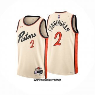 Camiseta Detroit Pistons Jared Cunningham #2 Ciudad 2024-25 Amarillo