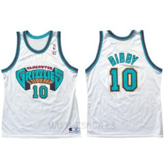 Camiseta Historic Retro Vancouver Grizzlies Mike Bibby #10 Blanco