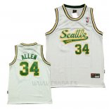 Camiseta Historic Seattle SuperSonics Ray Allen #34 Blanco