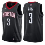 Camiseta Houston Rockets Chris Paul #3 Statement 2017-18 Negro