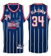 Camiseta Houston Rockets Hakeem Olajuwon #34 Retro Azul