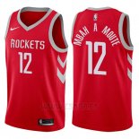 Camiseta Houston Rockets Luc Mbah A Moute #12 Icon 2017-18 Rojo