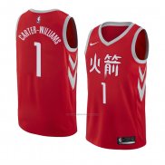 Camiseta Houston Rockets Michael Carter Williams #1 Ciudad 2018 Rojo