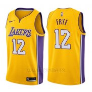 Camiseta Los Angeles Lakers Channing Frye #12 Icon 2017-18 Oro