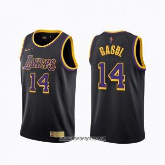 Camiseta Los Angeles Lakers Marc Gasol #14 Earned 2020-21 Negro