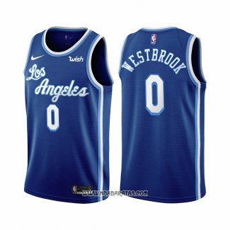 Camiseta Los Angeles Lakers Russell Westbrook #0 Classic 2021-2022 Azul