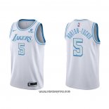 Camiseta Los Angeles Lakers Talen Horton-Tucker #5 Ciudad 2021-22 Blanco