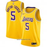 Camiseta Los Angeles Lakers Talen Horton-Tucker #5 Icon 2020-21 Amarillo