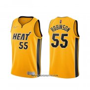 Camiseta Miami Heat Duncan Robinson #55 Earned 2020-21 Oro