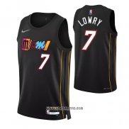 Camiseta Miami Heat Kyle Lowry #7 Ciudad 2021-22 Negro