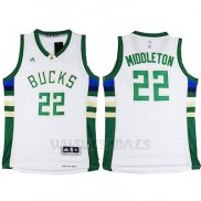Camiseta Milwaukee Bucks Khris Middleton #22 Blanco
