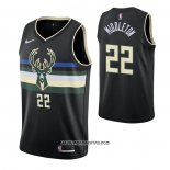 Camiseta Milwaukee Bucks Khris Middleton #22 Statement 2020 Negro