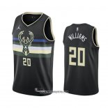 Camiseta Milwaukee Bucks Marvin Williams #20 Statement 2020-21 Negro