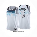 Camiseta Minnesota Timberwolves Anthony Edwards #5 Ciudad 2024-25 Blanco