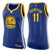 Camiseta Mujer Golden State Warriors Klay Thompson Icon #11 2017-18 Azul