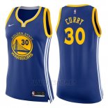 Camiseta Mujer Golden State Warriors Stephen Curry #30 Icon 2017-18 Azul