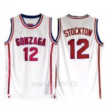 Camiseta NCAA Gonzaga University John Stockton #12 Blanco