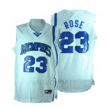 Camiseta NCAA Memphis Tigers Derrick Rose #23 Blanco