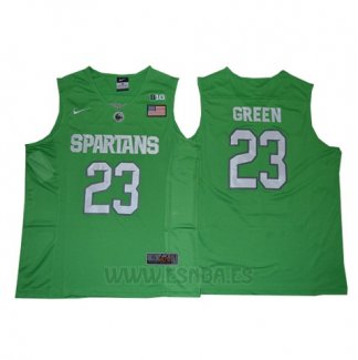 Camiseta NCAA Michigan State Spartans Draymond Green #23 Verde