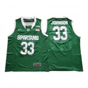 Camiseta NCAA Michigan State Spartans Magic Johnson #33 Verde