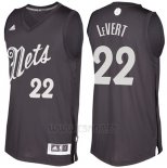 Camiseta Navidad 2016 Brooklyn Nets Caris Levert #22 Negro