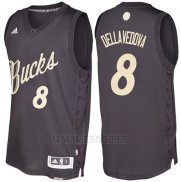 Camiseta Navidad 2016 Milwaukee Bucks Matthew Dellavedova #8 Negro