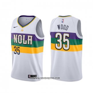 Camiseta New Orleans Pelicans Christian Wood #35 Ciudad Blanco