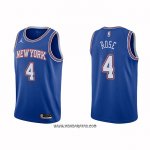 Camiseta New York Knicks Derrick Rose #4 Statement 2020-21 Azul