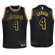 Camiseta Nino Los Angeles Lakers Alex Caruso Ciudad #4 2017-18 Negro