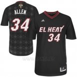 Camiseta Noches Enebea Miami Heat Ray Allen #34 Negro