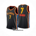 Camiseta Oklahoma City Thunder Chet Holmgren #7 Ciudad 2024-25 Negro